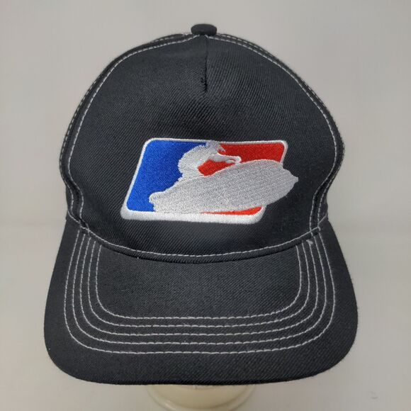 Jet Tribe Men's Snapback Hat Black Adjustable Embroidered Logo - Picture 2 of 7